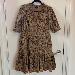 J crew leopard popover dress